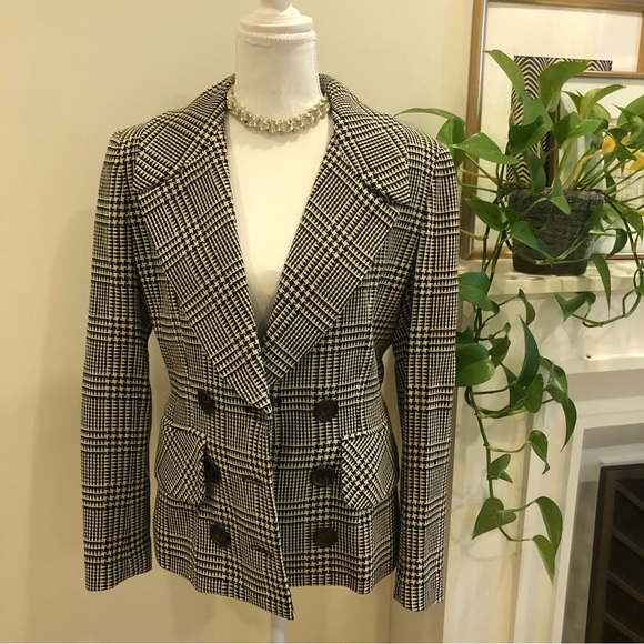Charles Chang-Lima Black & White Blazer - Size 4 - Picture 2 of 11